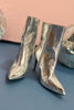 Silver Point Toe Heeled Booties *FINAL SALE*