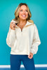 SSYS Ainsley Cropped Air Pullover In Ivory