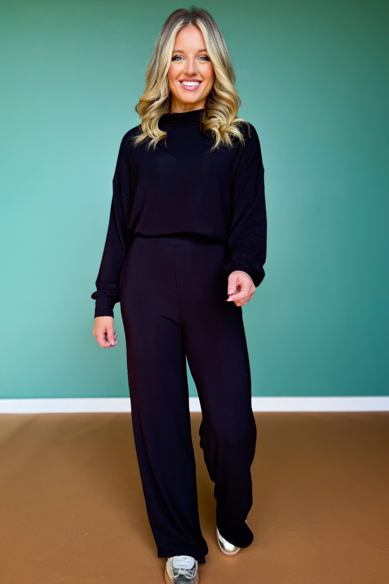 SSYS Jane Cozy Fleece Lined Pants In Black