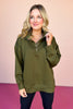 SSYS Ainsley Air Pullover In Olive