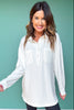 SSYS Jess Cozy Fleece Lined Top In Ivory