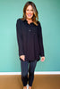SSYS Jess Cozy Fleece Lined Top In Black