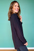 SSYS Jess Cozy Fleece Lined Top In Black