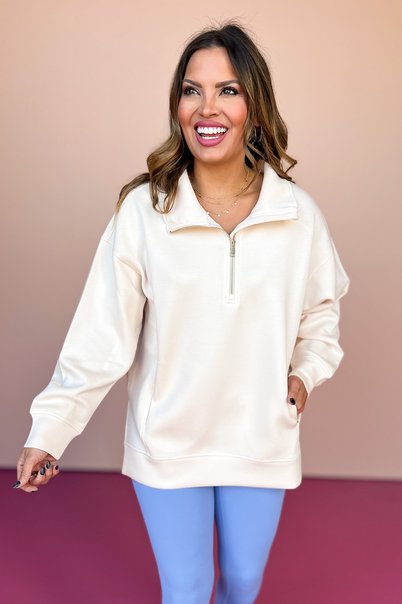 SSYS Ainsley Air Pullover In Cream