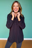 SSYS Jess Cozy Fleece Lined Top In Black