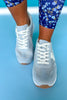 Light Blue Mesh Detail Sneakers