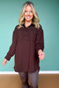 SSYS Jess Cozy Fleece Lined Top In Chocolate