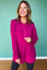 SSYS Jess Cozy Fleece Lined Top In Orchid