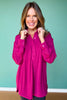 SSYS Jess Cozy Fleece Lined Top In Orchid