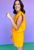 SSYS Charlie Air Ruffle Shoulder Shorts Set In Orange *FINAL SALE*