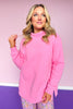 SSYS Foster Mock Neck Solid Sweatshirt In Pink