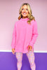 SSYS Foster Mock Neck Solid Sweatshirt In Pink