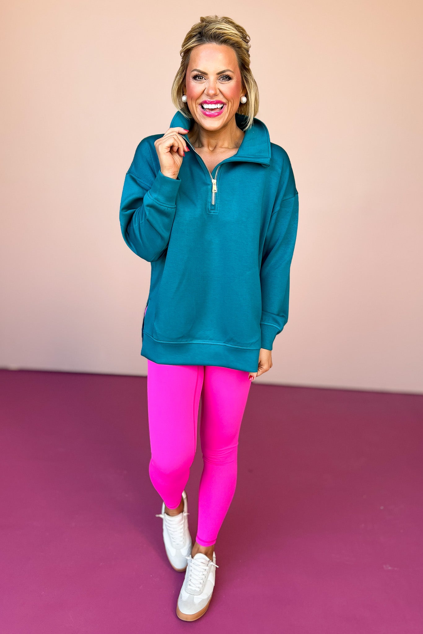 SSYS Ainsley Air Pullover In Teal