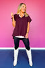 SSYS Hooded Genni Top In Deep Maroon