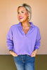 Lavender Collared Raglan Sleeve Sweatshirt, elevated basic, must have basic, cozy basic, perfect layering piece, must have pull over, cozy pull over, SSYS by mallory Fitzsimmons 