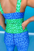 SSYS Blue Green Mix Animal Incognito Leggings