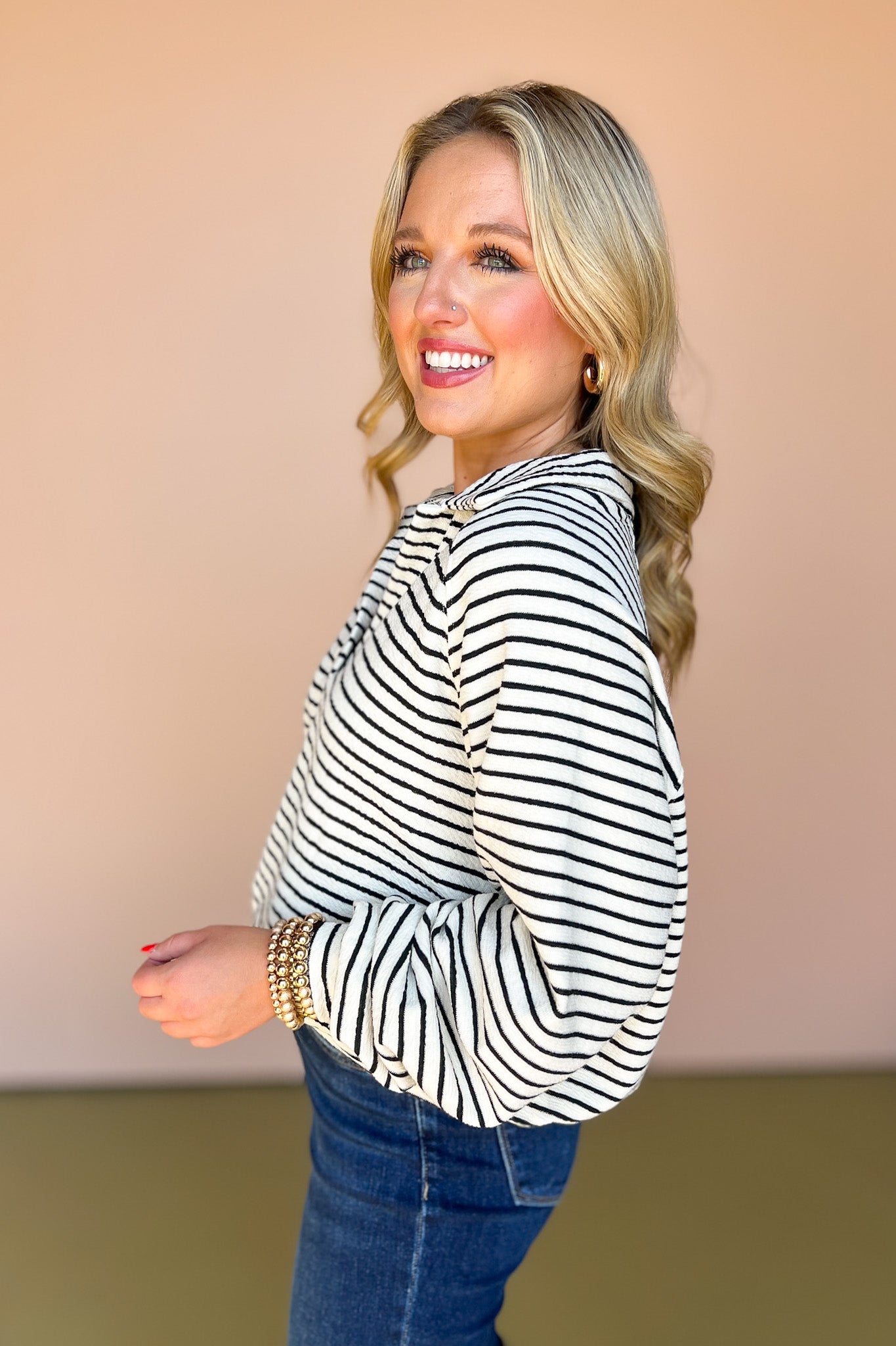 Cream Striped Knit V Neck Top, must have top, must have style, fall style, fall fashion, elevated style, elevated style, mom style, shop style your senses by mallory fitzsimmons, ssys by mallory fitzsimmons
