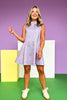 SSYS Augusta Pearl Button Scuba Dress In Pastel Floral