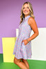SSYS Augusta Pearl Button Scuba Dress In Pastel Floral
