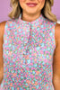 SSYS Augusta Pearl Button Scuba Dress In Pastel Floral