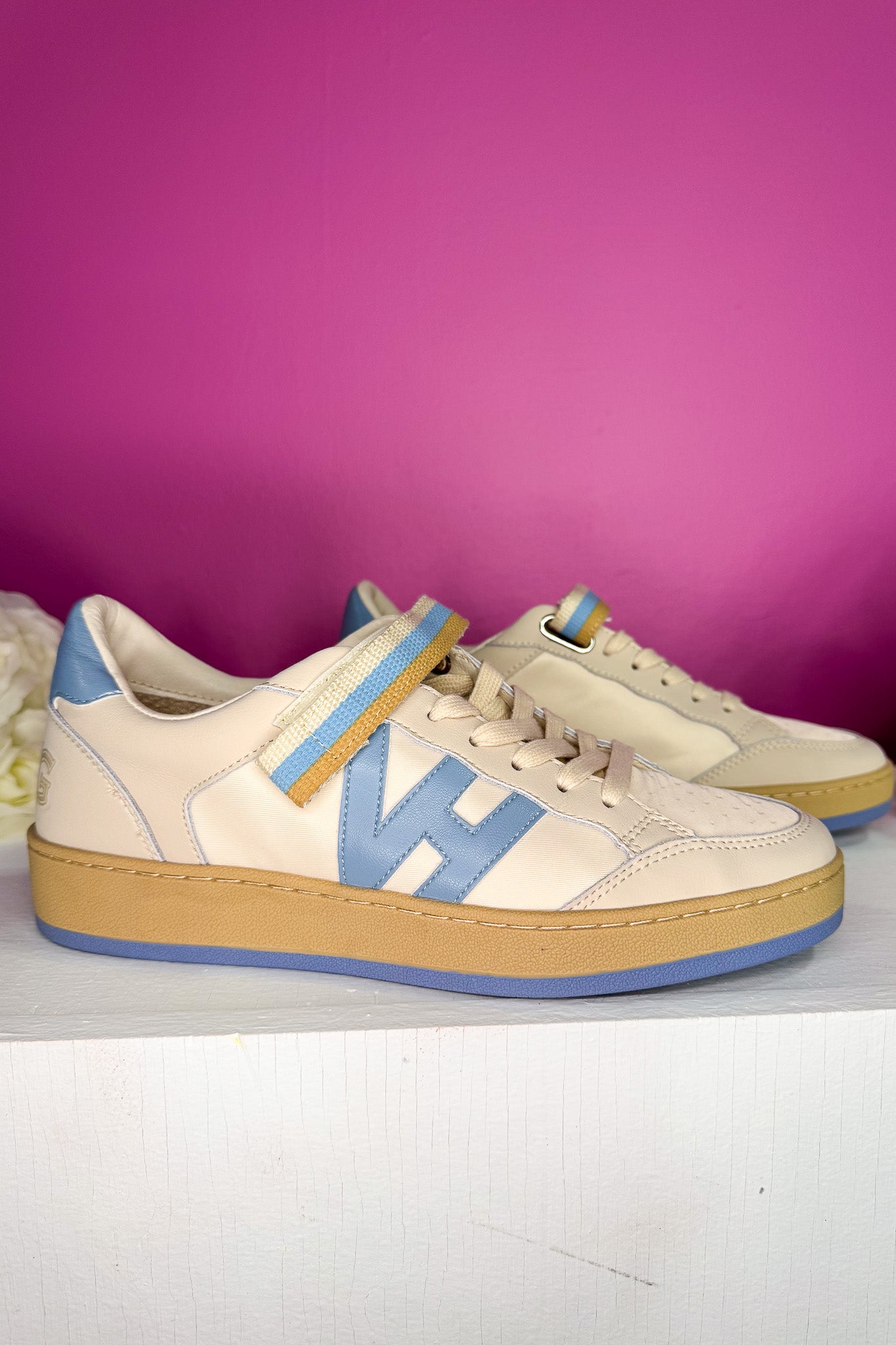 Vintage Havana Blue Stripe Strap Sneakers