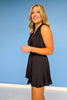 Black Front Pleat Back Elastic Skort *FINAL SALE*