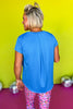 SSYS Bright Blue Honeycomb Short Sleeve Active Top