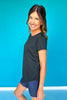 SSYS Black Honeycomb Short Sleeve Active Top
