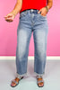 Vervet Super High Rise Double Cuffed Barrel Jeans