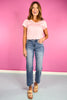 Lovervet By Vervet High Rise Raw Hem Straight Jeans