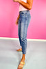 Lovervet By Vervet High Rise Raw Hem Straight Jeans