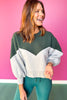SSYS Myla Colorblock Sweatshirt In Washed Hunter