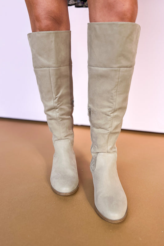 Taupe Tall Riding Boots