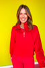 SSYS Ainsley Cropped Air Pullover In Red