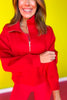 SSYS Ainsley Cropped Air Pullover In Red