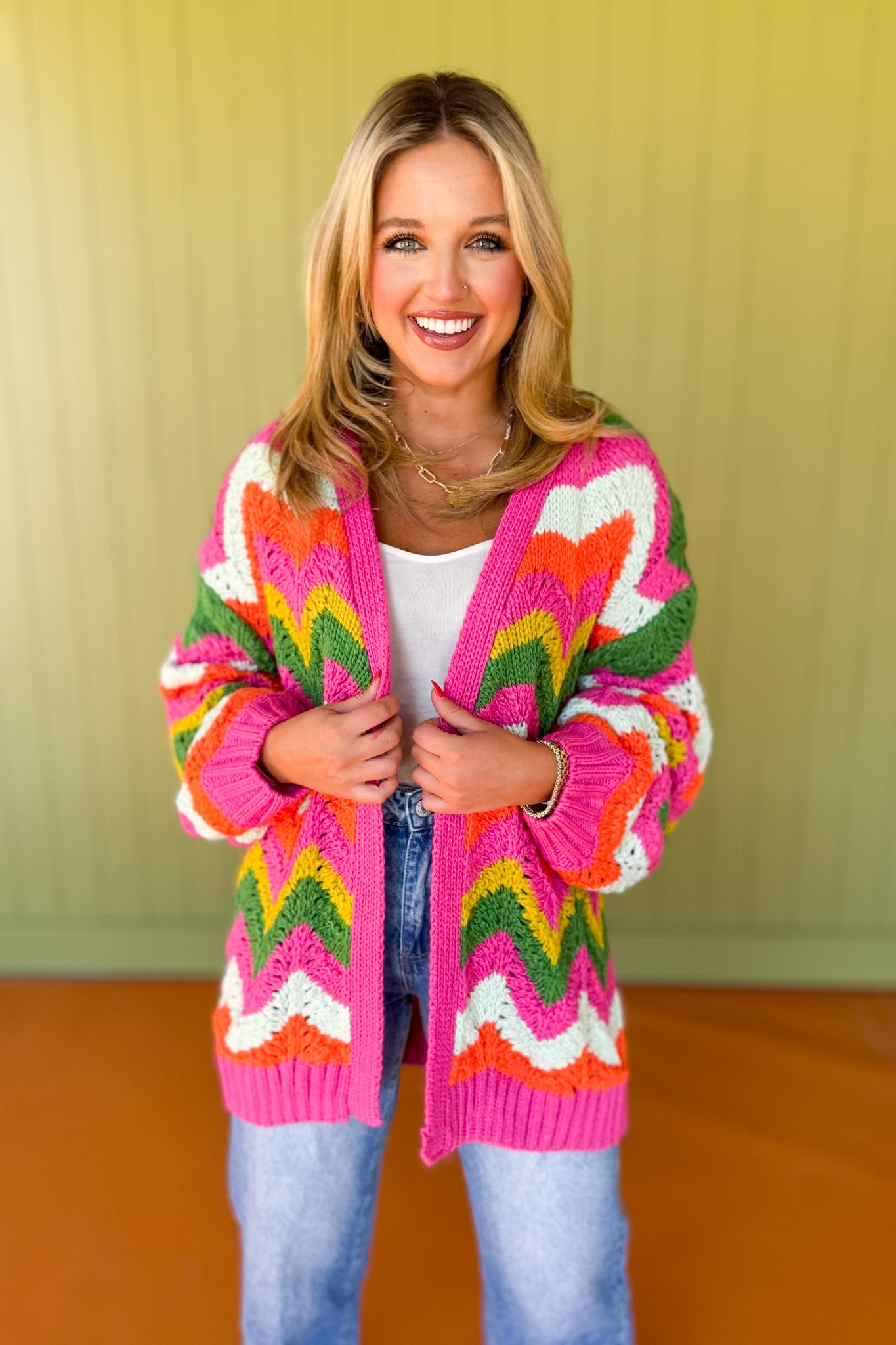  Pink Multi Stripe Knit Drop Shoulder Cardigan, must have sweater, must have style, fall style, fall fashion, elevated style, elevated sweater, mom style, shop style your senses by mallory fitzsimmons, ssys by mallory fitzsimmons