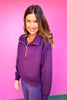 SSYS Ainsley Cropped Air Pullover In Dark Purple