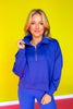 SSYS Ainsley Cropped Air Pullover In Royal