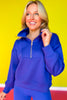 SSYS Ainsley Cropped Air Pullover In Royal
