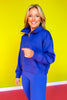 SSYS Ainsley Cropped Air Pullover In Royal