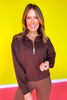 SSYS Ainsley Cropped Air Pullover In Chocolate
