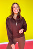 SSYS Ainsley Cropped Air Pullover In Chocolate