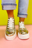 Gold Platform Sneakers