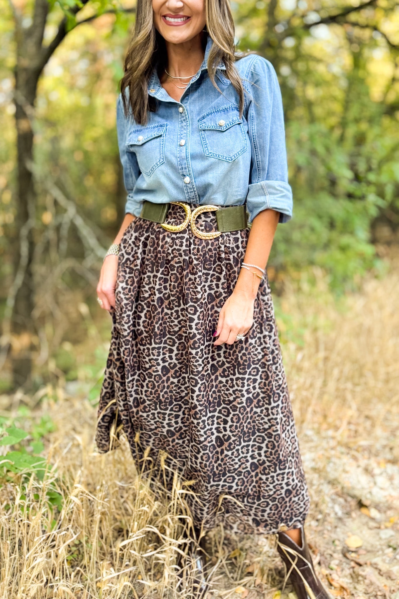 SSYS Ember Mesh Tulle Midi Skirt In Animal
