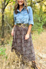 SSYS Ember Mesh Tulle Midi Skirt In Animal