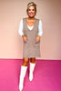 Brown Knit Pocket Pinafore Sweater Dress *FINAL SALE*