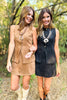 SSYS Demi Suede Slit Skort In Tan