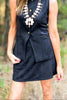 SSYS Demi Suede Slit Skort In Black