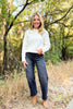 SSYS Larkyn Button Cable Knit Sweater In Ivory