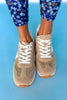 Camel Mesh Detail Sneakers